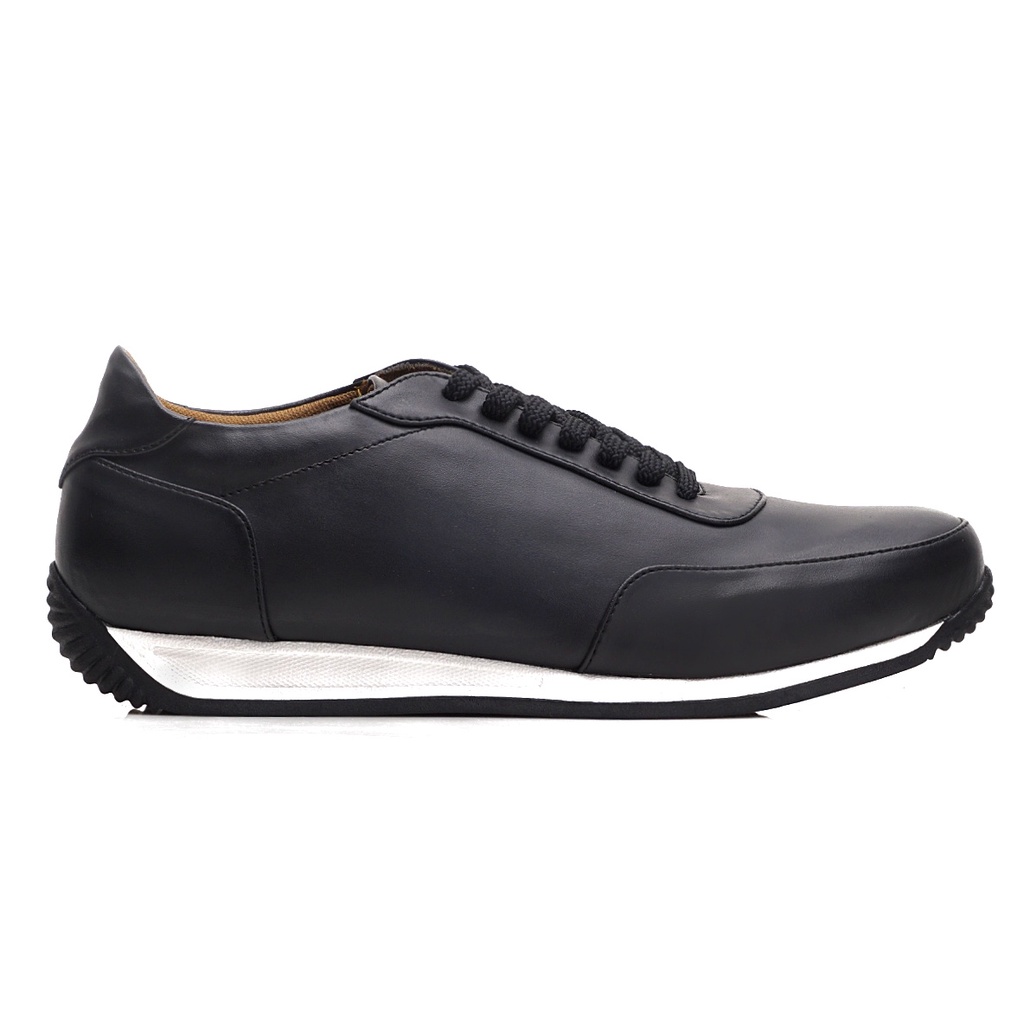 Faster Black | Sepatu Putih Casual Sneakers Kasual Polos Original Pria Cowok Footwear New | Reyl FORIND