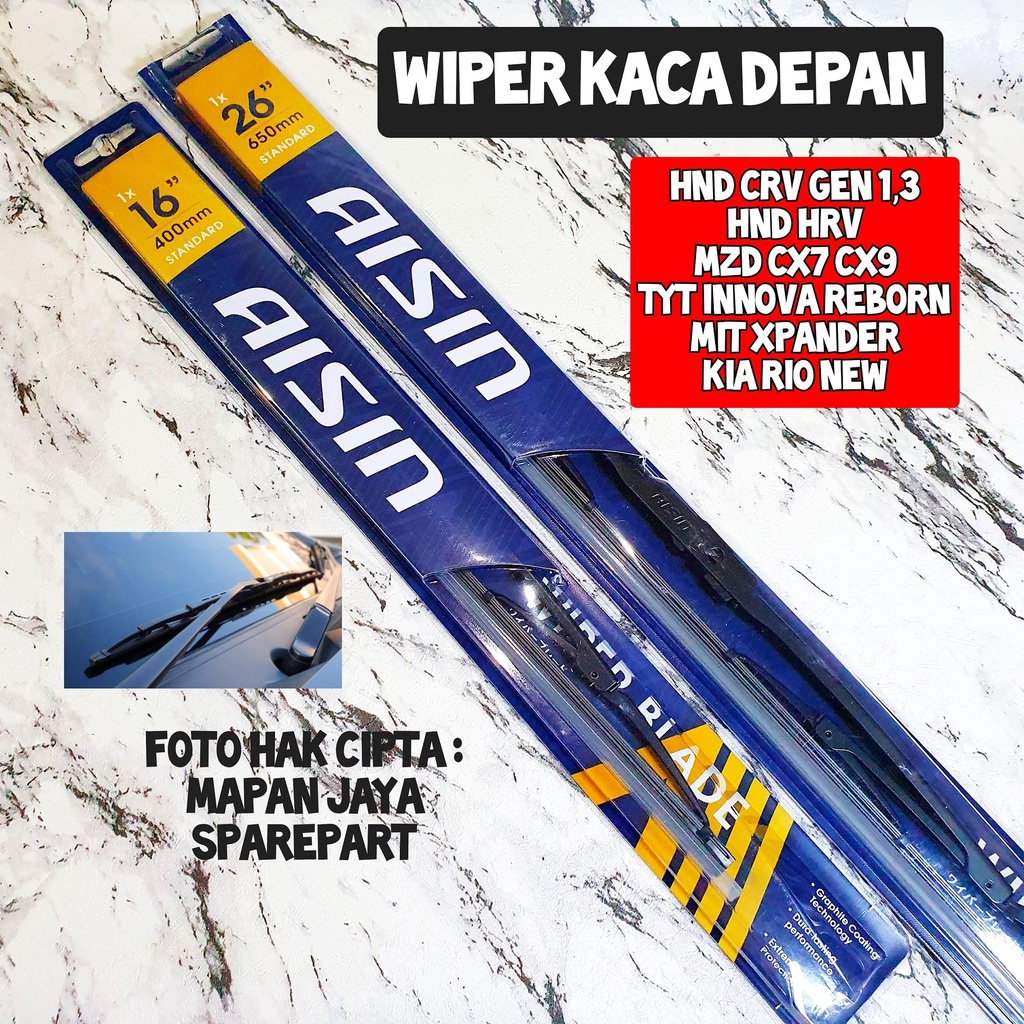 AISIN WIPER DEPAN - XPANDER / CR-V / HR-V / INNOVA (2016-2021)