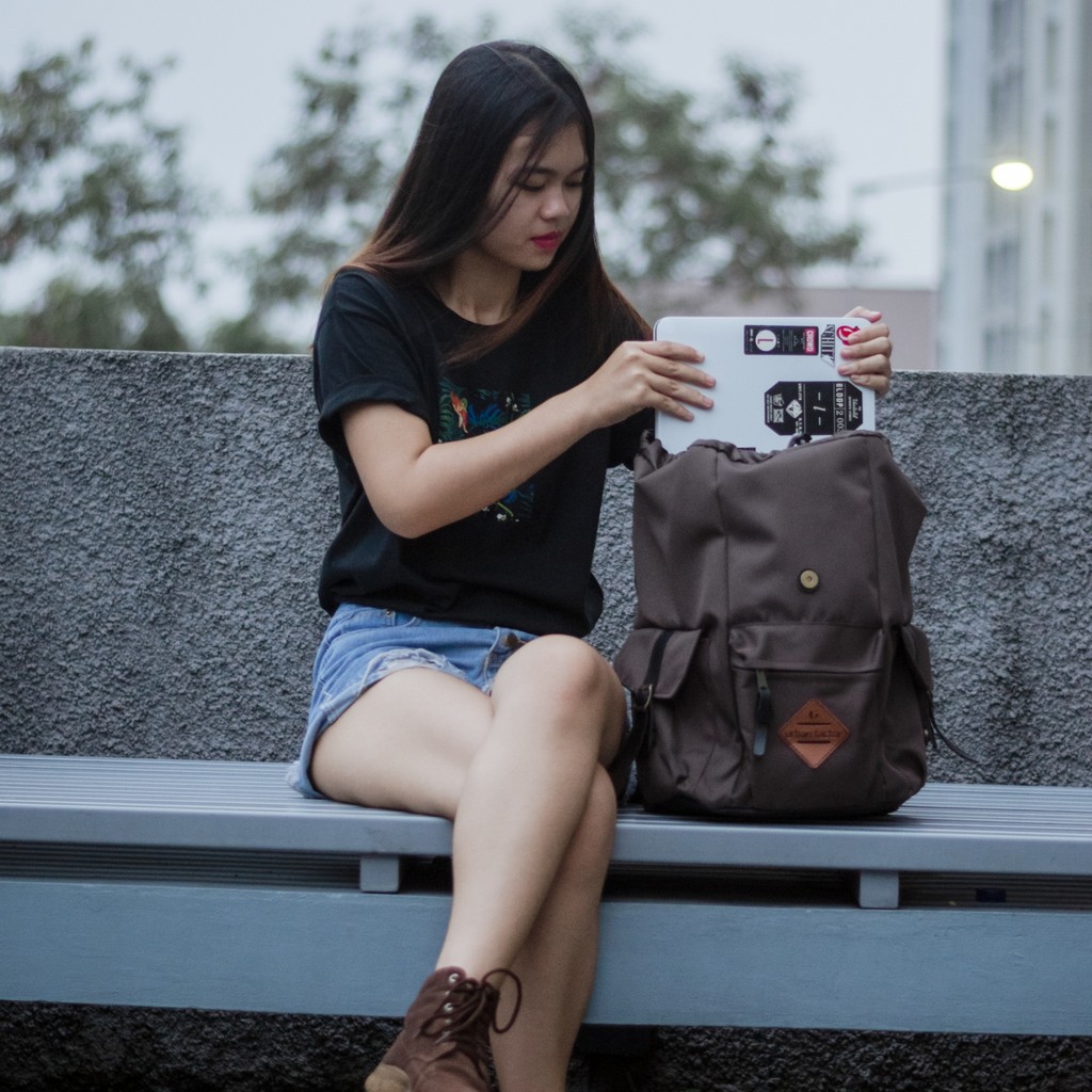 HOLIDAY BROWN |Urban Factor x FORIND| Tas Ransel Punggung Ori Bag Pria Wanita Backpack Baru Besar