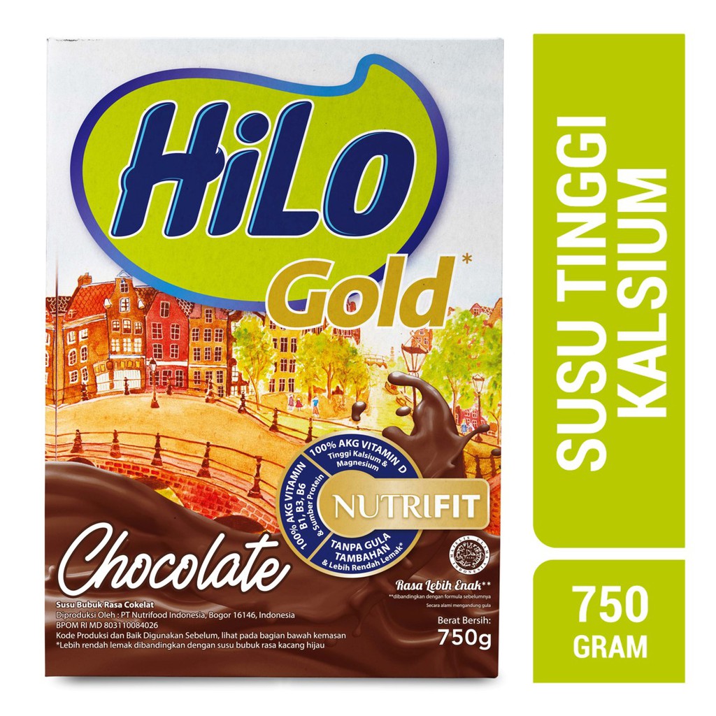 Susu Hilo Gold Chocolate 750gr Susu Tinggi Kalsium | Shopee Indonesia