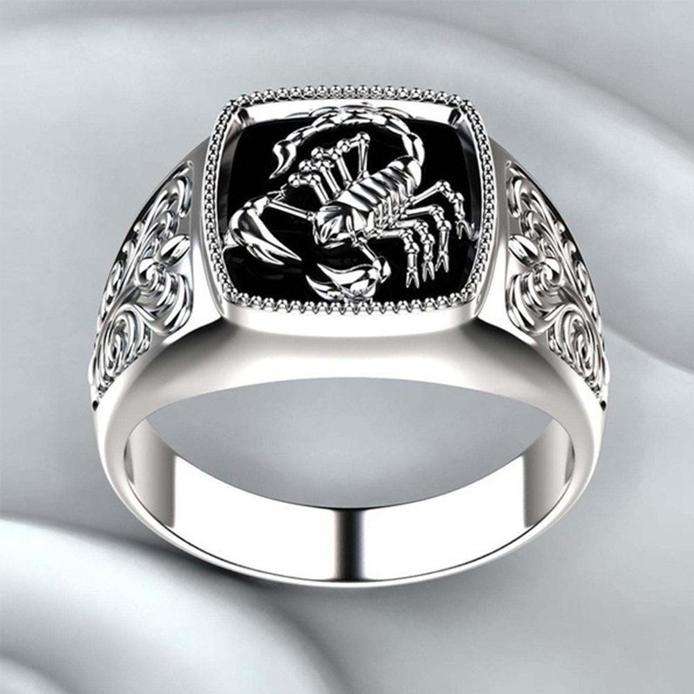 Cincin Desain Kalajengking Gaya Punk Retro Untuk Pria