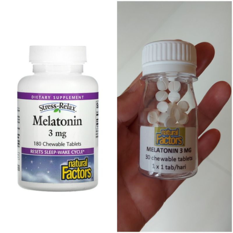 NATURAL FACTORS MELATONIN 3 MG ECERAN 30 TABLET KUNYAH