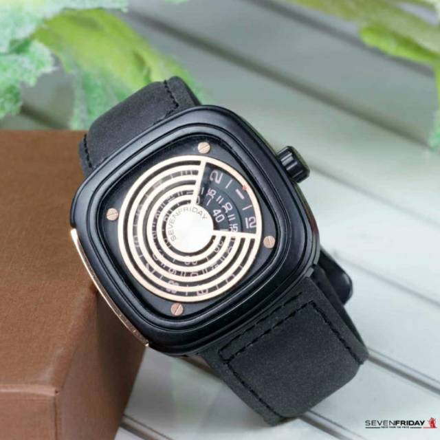 Jam tangan pria, Sevenfriday kulit, simple/elegant, kw super