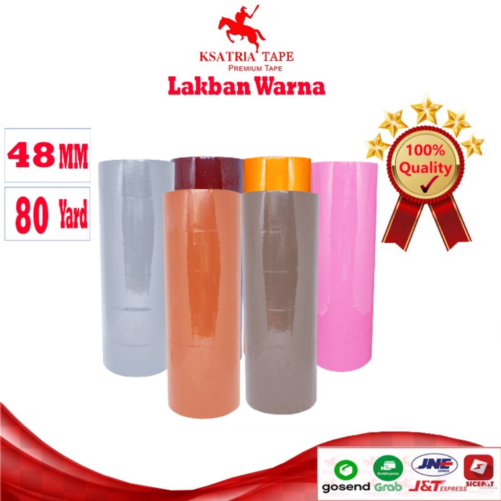 

[TERMURAH] Lakban OPP Tape / Lakban Warna Dunia Packing 80 Yard (1 Slop)