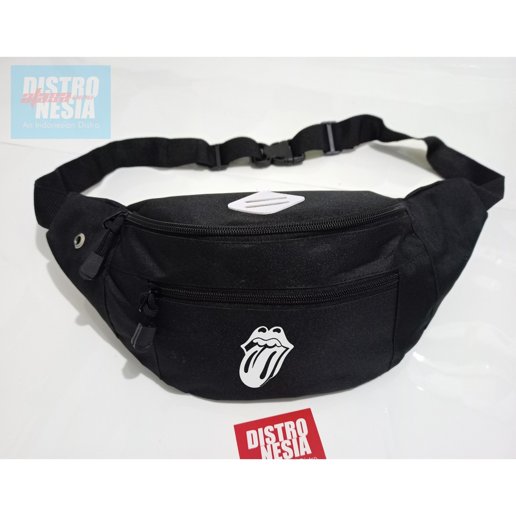 Tas Punggung Sling Band Rolling Stones Slingbag Pop Rock Nu Metal Premium