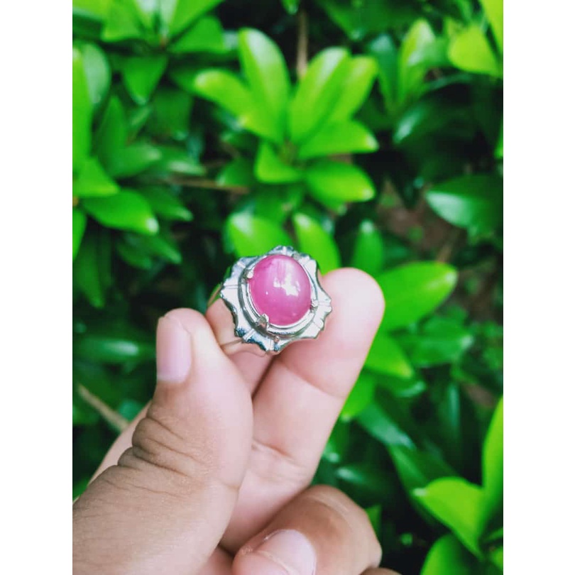 Cincin Batu Permata Ruby Star Srilangka Ceylon (N)