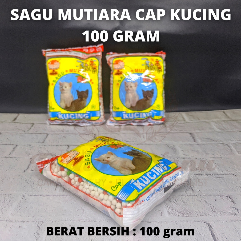 

Sagu Mutiara Cap Kucing 100 gram