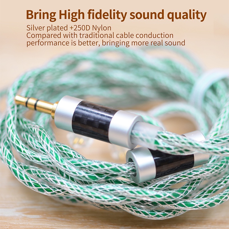 KZ OFC Copper Upgrade Green Cable Earphone - Type C