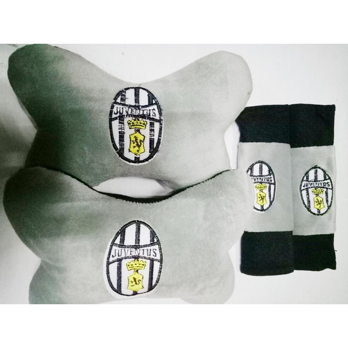 DISKON BANTAL MOBIL BANTAL SANDARAN LEHER KURSI MOBIL 2 IN 1 JUVENTUS