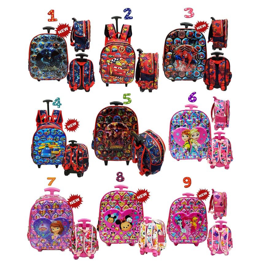 New Tas Trolley Anak Tk Lego Puzzle Kreatif Anak Dua Kantung Imp AZ162  Tk Import Bus Tayo 5D Timbul