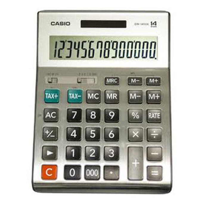 

Casio Dm-1400Ms - Calculator Desktop Kalkulator Meja Kantor Dm 1400 S