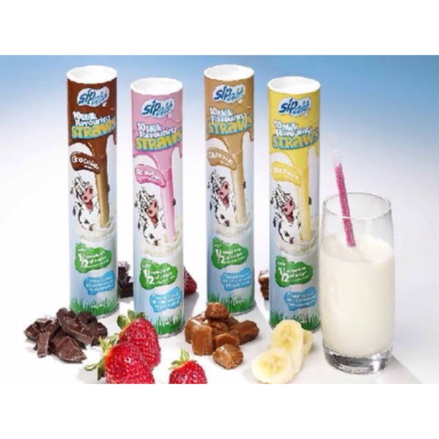 Sipahh Fun Straws Vanila 5Pcs Sipah Sedotan Dengan Rasa Susu Sipah