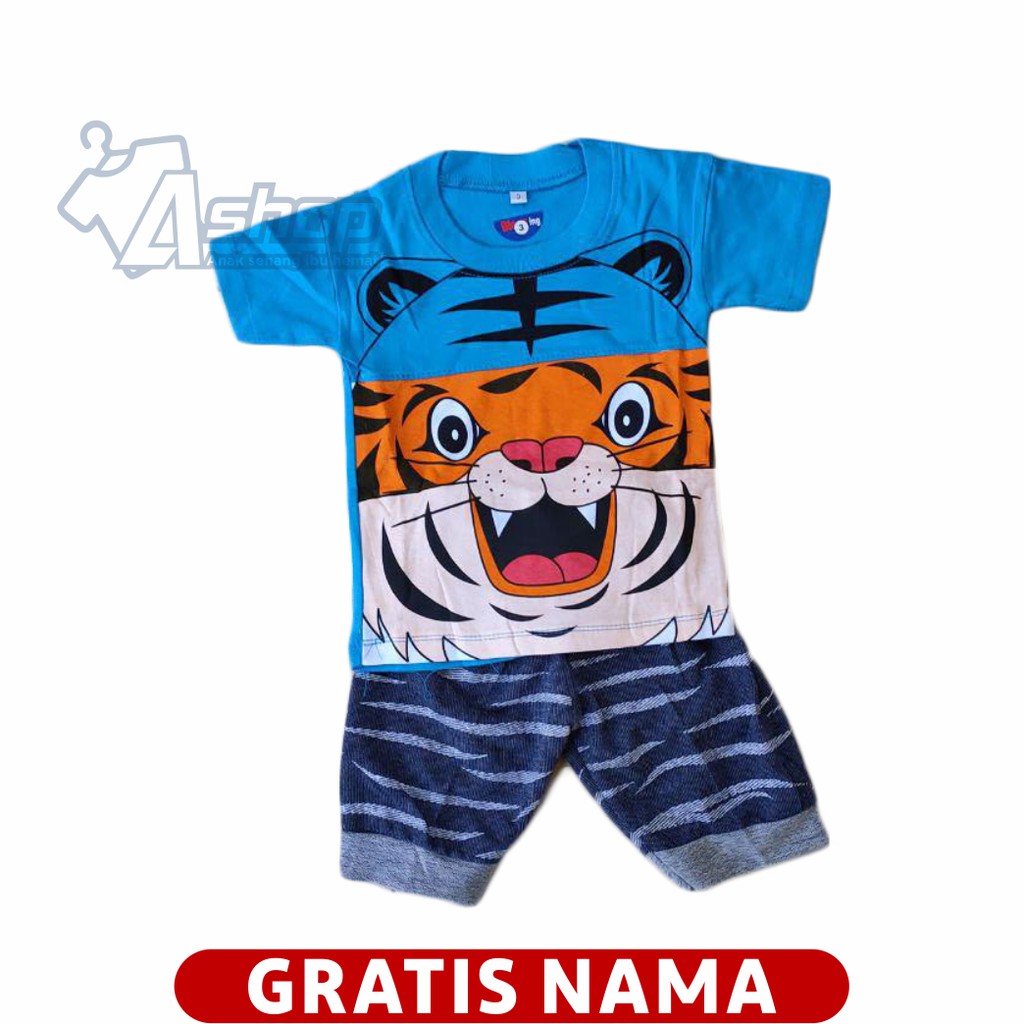 Baju Bayi Motif Harimau 3 sampai 18 bulan