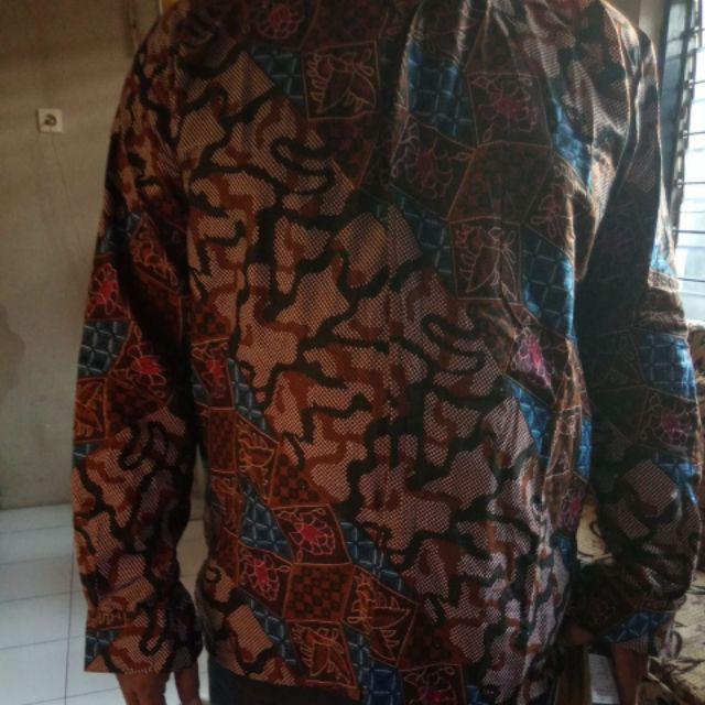 Havi Batik Hrb026 Kenongo Kemeja Panjang Pekalongan M L Xl Sogan Tulis Halus Kemeja Batik