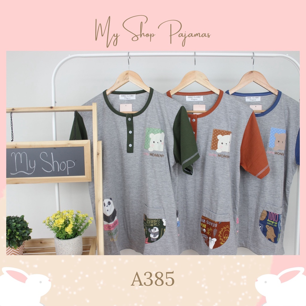 BAJUTIDUR PIYAMA BIGSIZE ALL SIZE JUMBO XL 2L TANGAN LENGAN PENDEK CELANA PANJANG ANNE CLAIRE BABYDOLL SETELAN WANITA DEWASA SLEEPWEAR PAJAMAS CP CPBIG-8