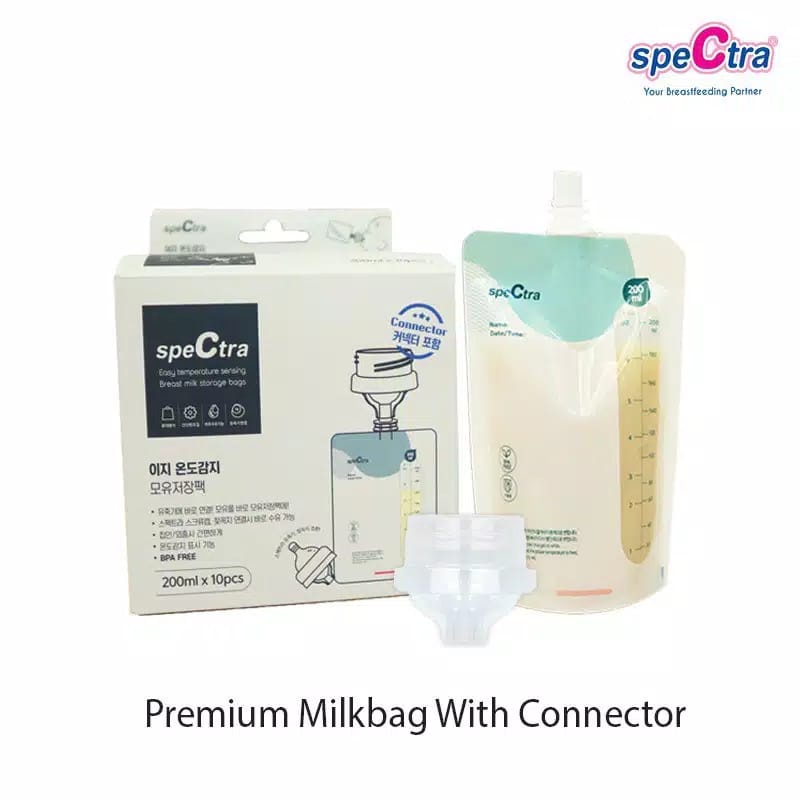 Spectra Premium Milk Bags With Connector