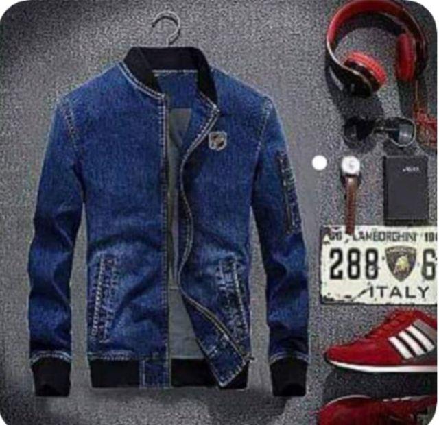 Jaket Bomber Jeans Sandwash