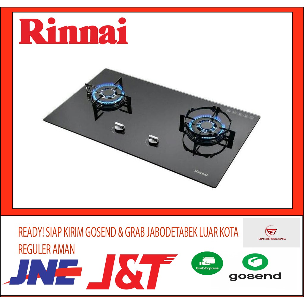 Rinnai RB 712N GB.Kompor Tanam Kaca Temperred Schott . Baru &amp; Bergaransi Resmi