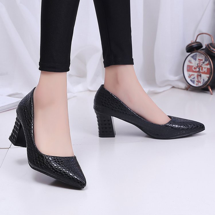 RYS - Professional Lady Sepatu Korea Hak Tebal Casual/Kantoran - Ori Import