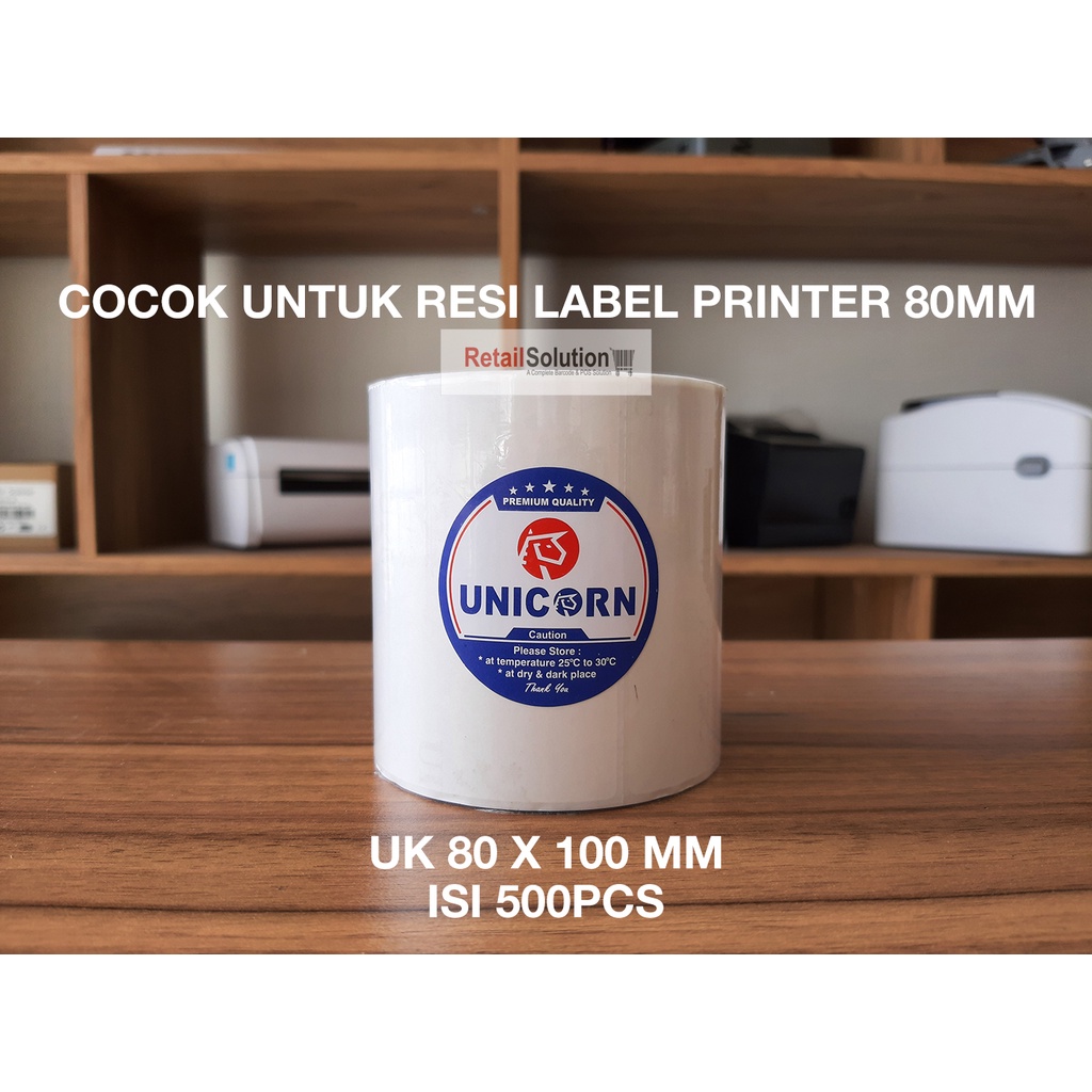 Label Stiker Thermal 80x100 mm / 80 x 100 mm / 80x100mm 500pcs