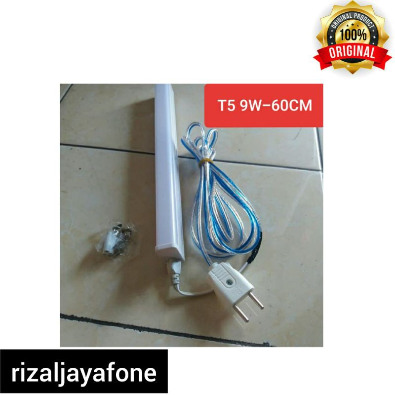 TERMURAH PAKET KOMPLIT LAMPU KONTER ETALASE TOKO AQUARIUM LED TL T5 LED 8W 60CM KABEL 2M PLUS LEM