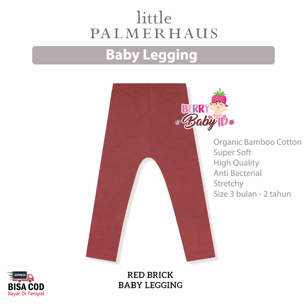 Little Palmerhaus Baby Legging Celana Panjang Bayi Katun Premium 3 bulan - 2 tahun Berry Mart