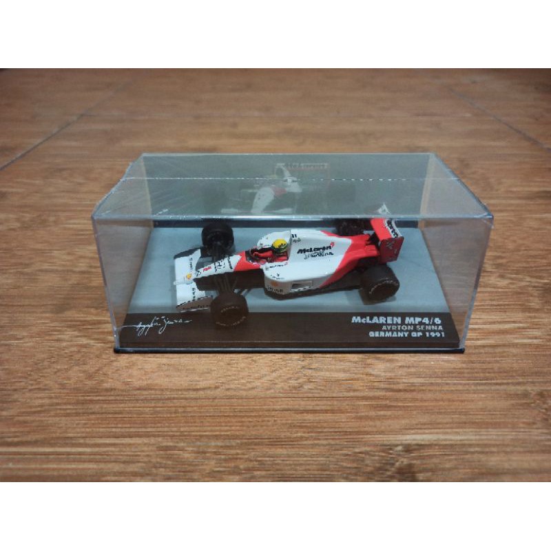 Diecast Miniatur Altaya 1/43 Mclaren MP4/6 Ayrton Senna Germany GP Winner 1991 World Champion