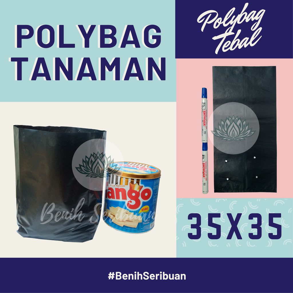 Polybag Tanaman 35x35 Plastik Polibag Tebal Awet Polibek Besar 35 x 35 Pot Benih Bibit Bunga Sayuran