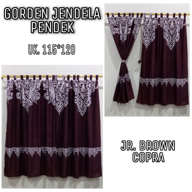 GORDEN TIRAI JENDELA PENDEK KAMAR UK GORDEN RUANG TAMU  120x120  MINIMALIS