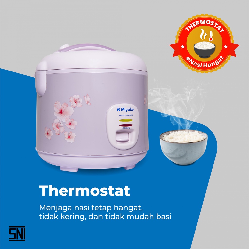 Magic Com / Rice Cooker Miyako 509 1.8 Liter Anti Lengket Bagus Murah Berkualitas Garansi Resmi