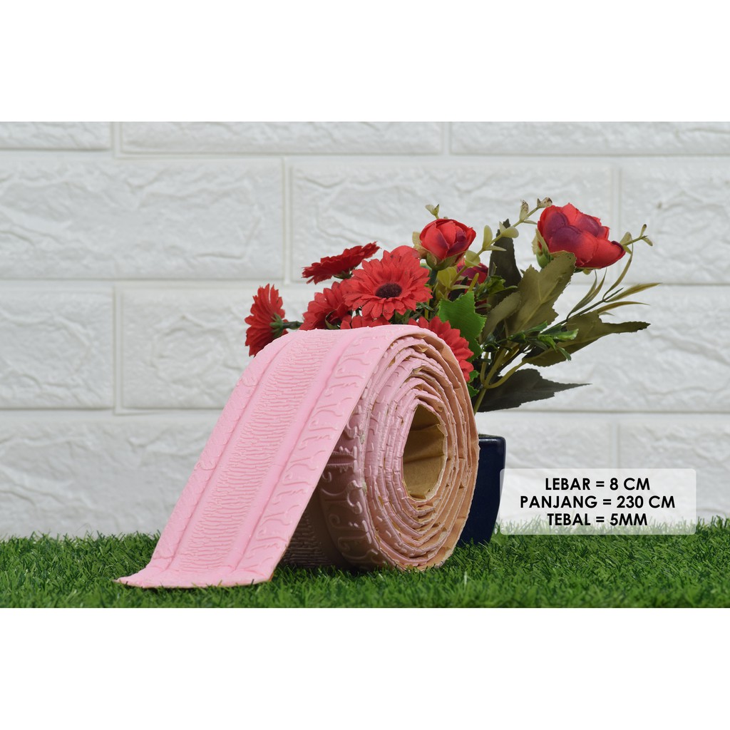 LIST FOAM WALL BORDER 3D LIS WALLPAPER BORDER STICKER WAINSCOATING-SWL05-PINK