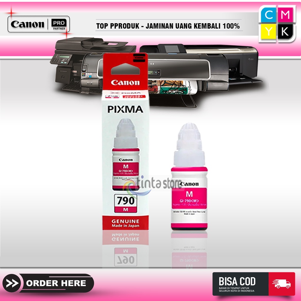 Tinta printer canon pixma 790 MAGENTA SERIES G1010 G2010 G1000 G2000 G3000 G4000 G3010 G4010