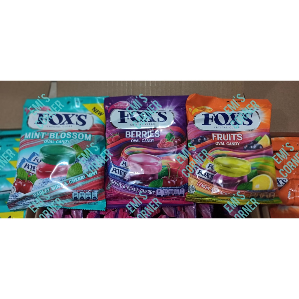 Jual Permen Foxs Oval Candy Flowrap Crystal Clear 125 Gr Shopee Indonesia 5440