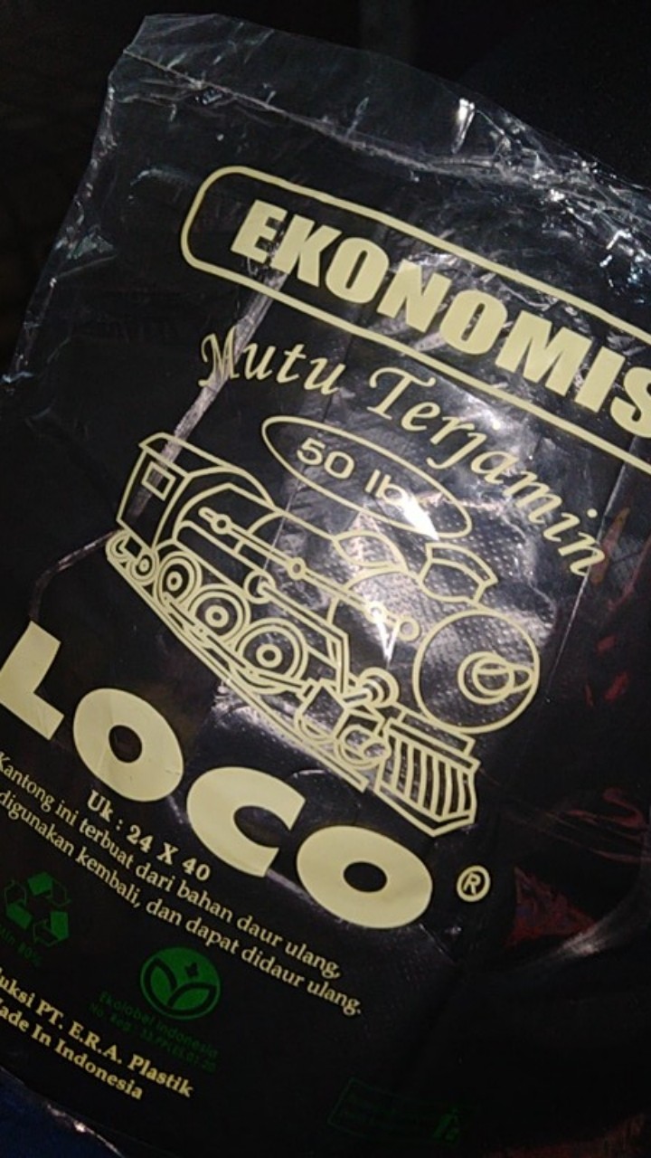 24 X 40 Kantong Plastik Kresek Loco Hitam Tipis Murah Harga Ekonomis
