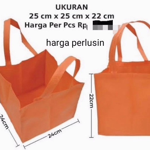 

PROMO tas spoundbond/taskain ukuran 24*24 tinggi 24