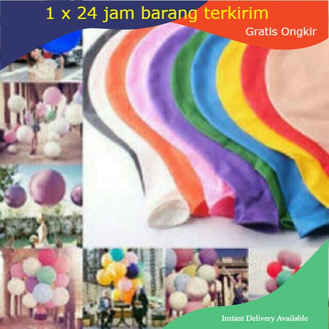 Balon jumbo latex 36 inch/100cm murah