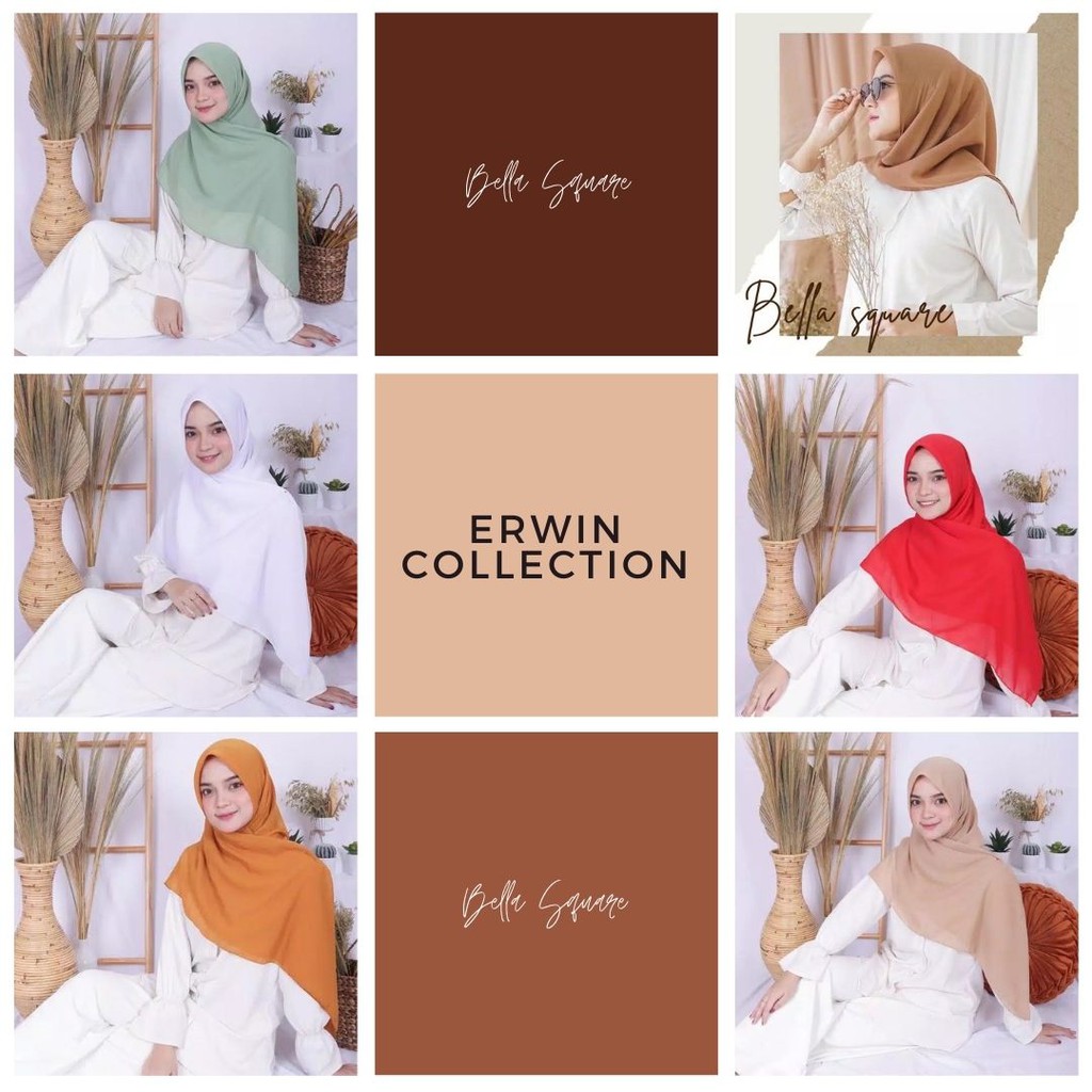 (TERMURAH) Hijab Bella Square / Kerudung Segi Empat / Jilbab Bella Square HARGA GROSIR