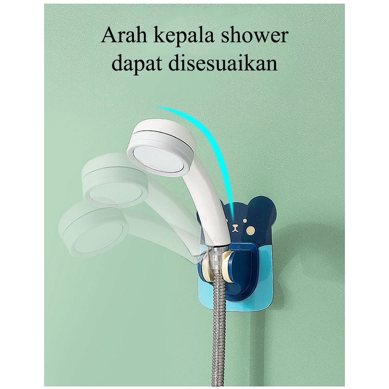 Gantungan/Hanger/Dudukan Shower Tempel Waterproof Tanpa Bor