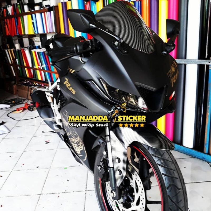 Stiker Skotlet Motor Hitam Doff / Stiker Motor Hitam Doff Untuk wraping