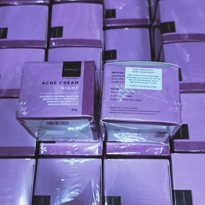 SCARLETT ACNE CREAM NIGHT ORIGINAL BPOM // SCARLET NIGHT CREAM ACNE