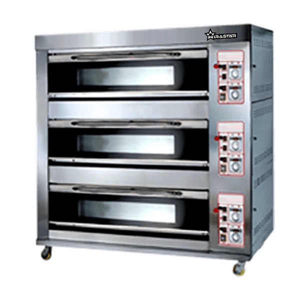 BAKERY OVEN Oven Roti Gas Luxury 3 Deck 6 Trays WIRATECH WIRASTAR OVN-60