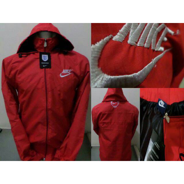 jaket nike parasut merah cabe