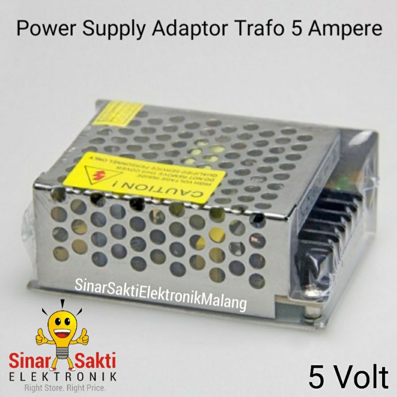 Power Supply 5A Adaptor Trafo PSU 5 ampere 5V 5 Volt cctv led strip