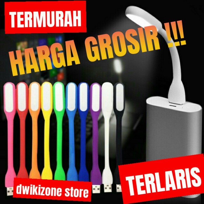 [100% ORIGINAL] USB LED LIGHT LAMPU TIDUR BACA POWERBANK TERANG AWET