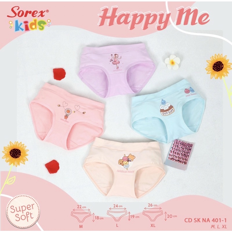 Cd | Celana dalam anak perempuan SOREX Kids NA401-1&amp;2 Bahan super soft