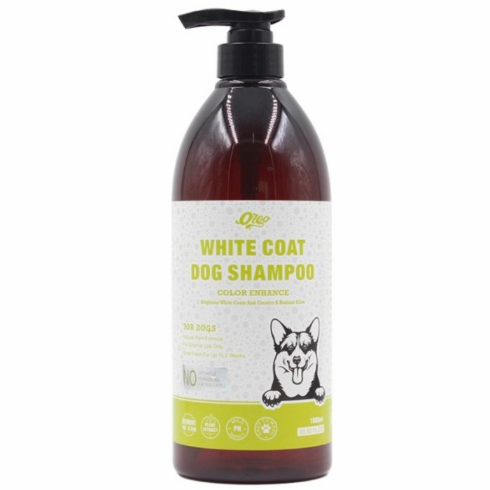 Orgo White Coat Shampoo 1000ml - Pet Dog Shampoo Anjing bulu putih