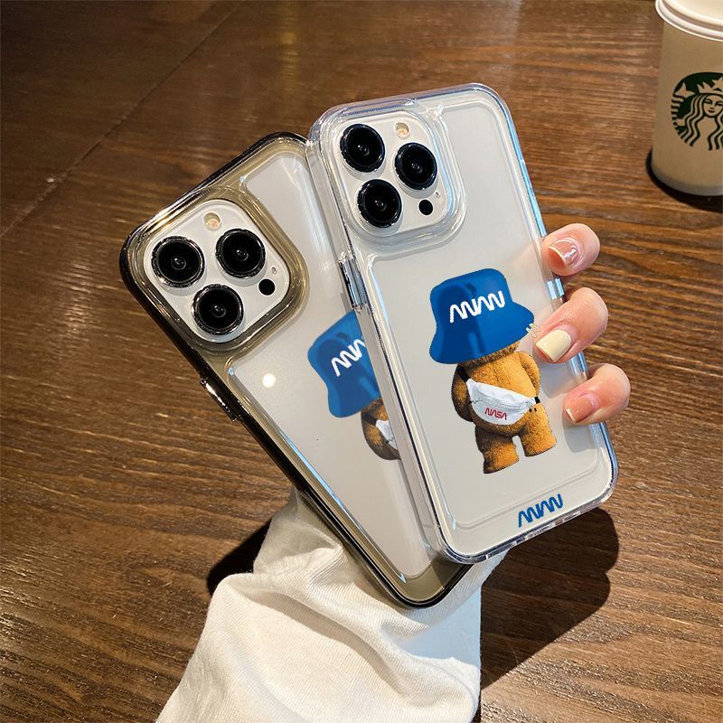 Casing IPhone 14 13 Pro MAX 12 11 Pro MAX XS MAX XR X 7plus 8 Plus Motif NASA Transparan Shockproof