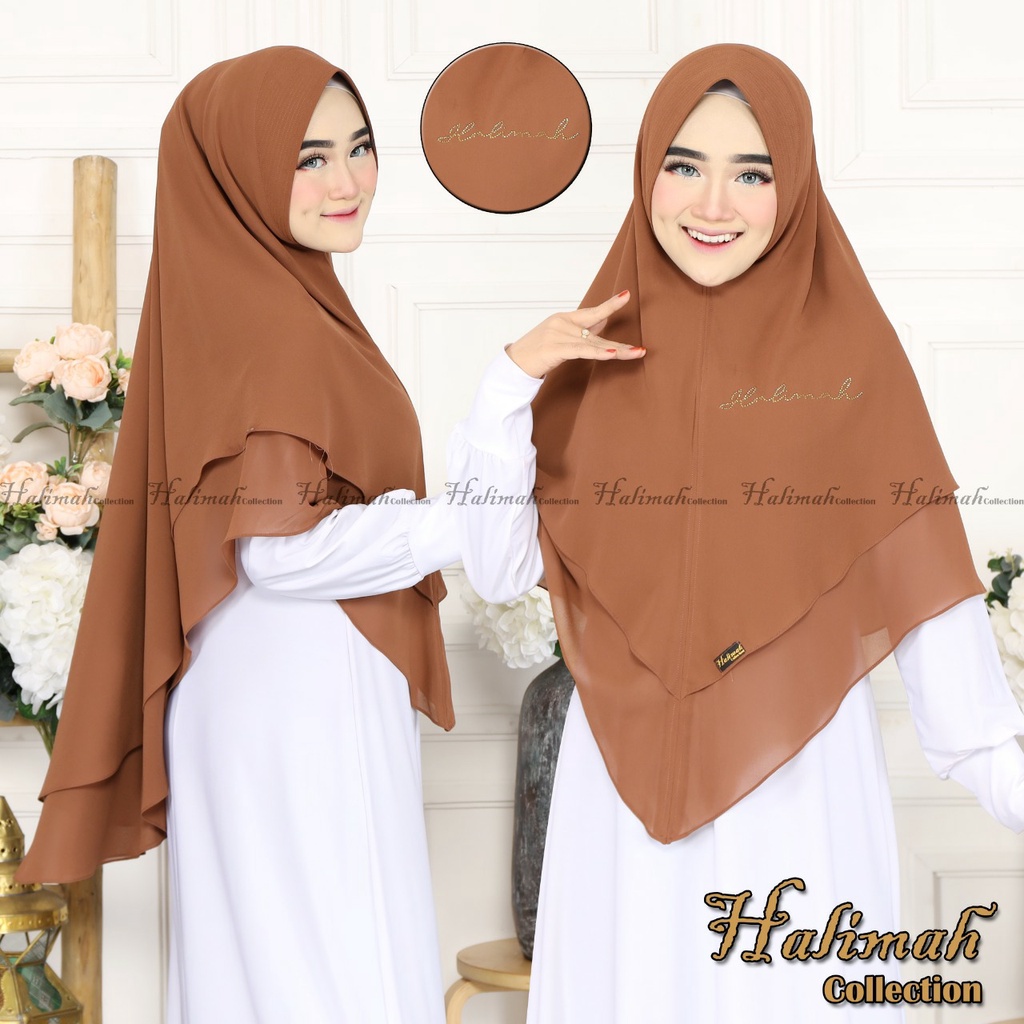 KHIMAR HIJAB CERUTY 2 LAYER PINGUN / KERUDUNG INSTAN SYARI JUMBO CERUTY BABYDOOL /  JILBAB CERUTY 2 