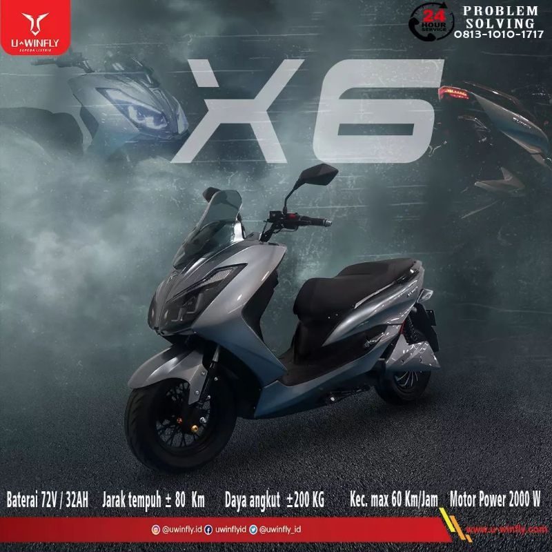 Motor listrik elektrik bike uwinfly x,6