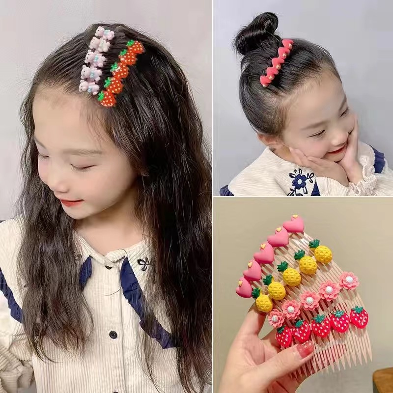 (COD) Sirkam Rambut Anak Motif Kartun Gaya Korea Impor